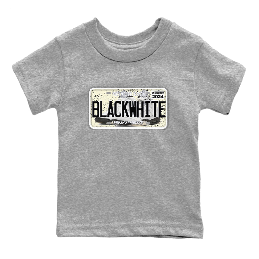 5s White Black shirts to match jordans Sneaker Plate sneaker match tees Air Jordan 5 Retro White Black match shoes to clothes SNRT Sneaker Tees Youth Baby Heather Grey 2 tee