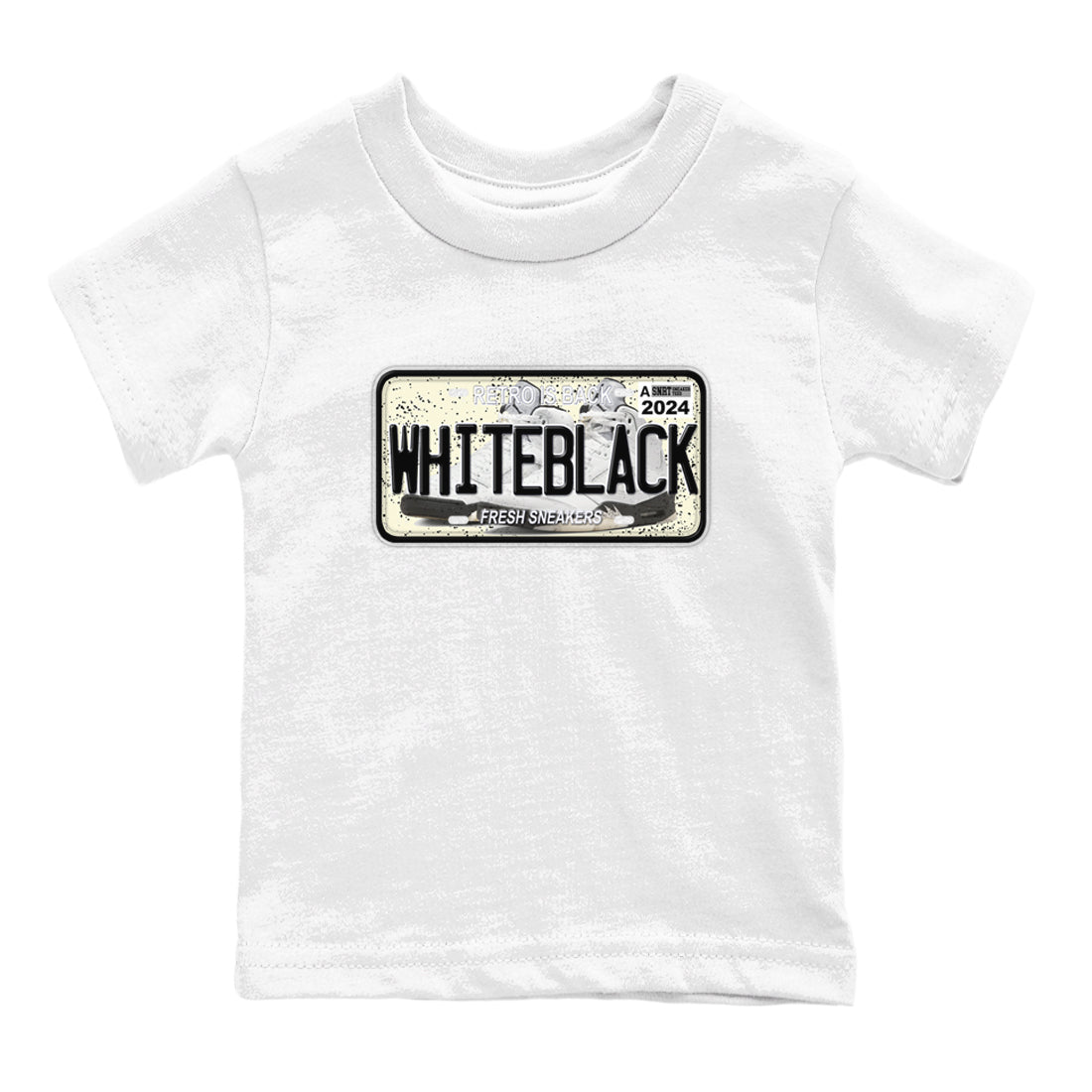 5s White Black shirts to match jordans Sneaker Plate sneaker match tees Air Jordan 5 Retro White Black match shoes to clothes SNRT Sneaker Tees Youth Baby White 2 tee