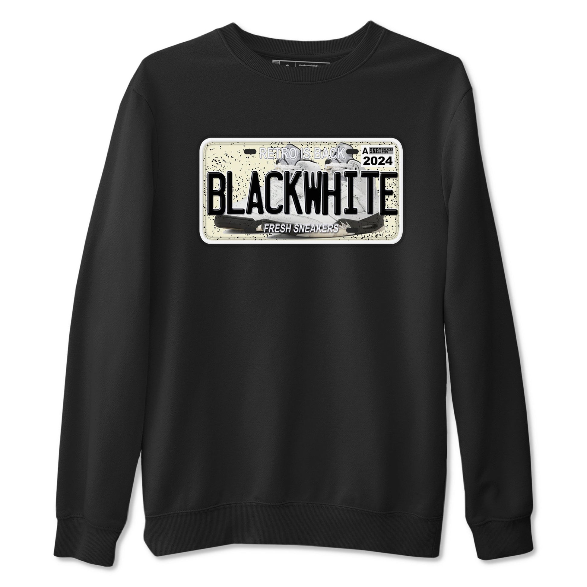 5s White Black shirts to match jordans Sneaker Plate sneaker match tees Air Jordan 5 Retro White Black match shoes to clothes SNRT Sneaker Tees unisex cotton Black 2 shirts