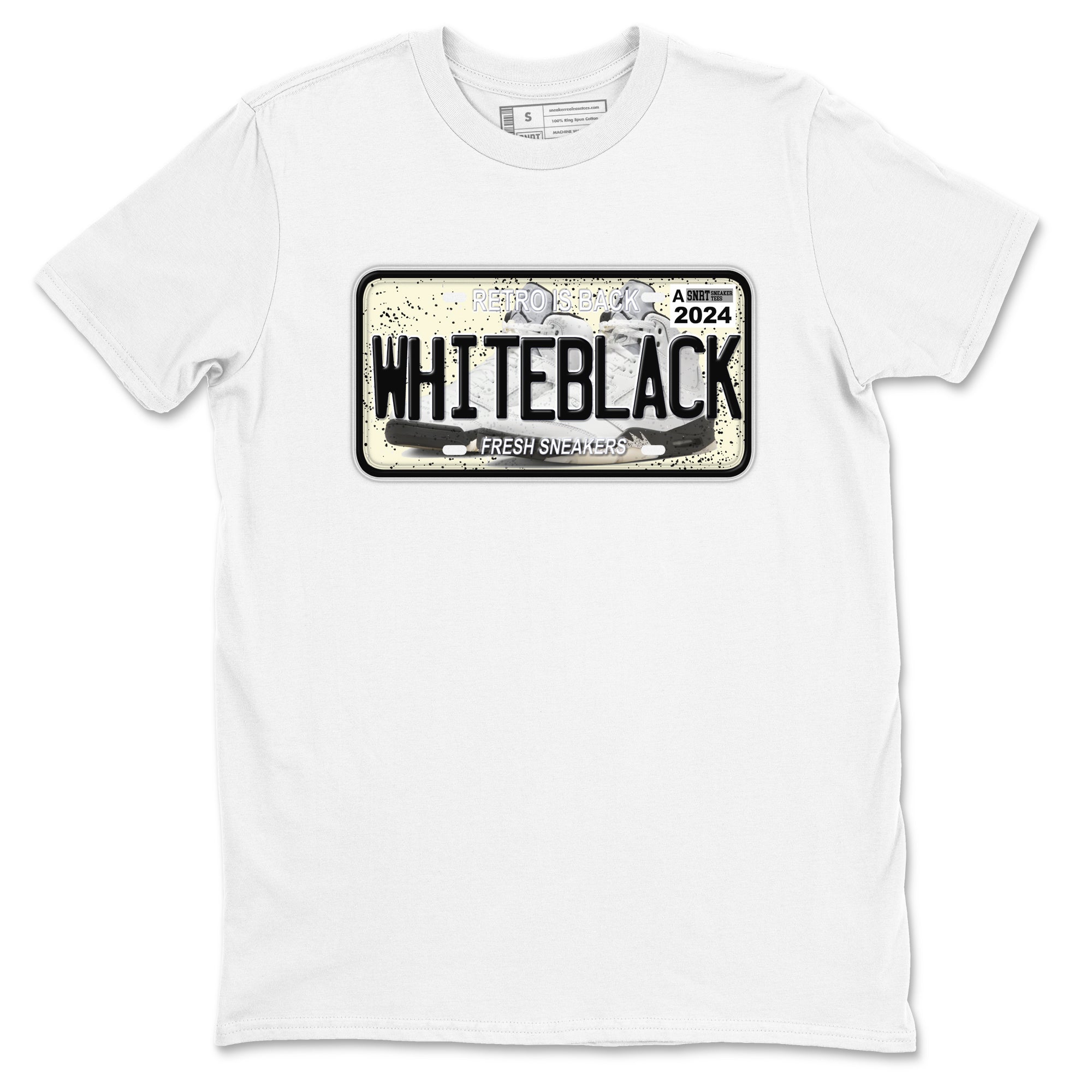 5s White Black shirts to match jordans Sneaker Plate sneaker match tees Air Jordan 5 Retro White Black match shoes to clothes SNRT Sneaker Tees unisex cotton White 2 shirts