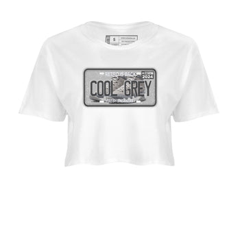 9s Cool Grey shirts to match jordans Sneaker Plate sneaker match tees Air Jordan 9 Retro Cool Grey match shoes to clothes SNRT Sneaker Tees unisex cotton White 2 crop tee