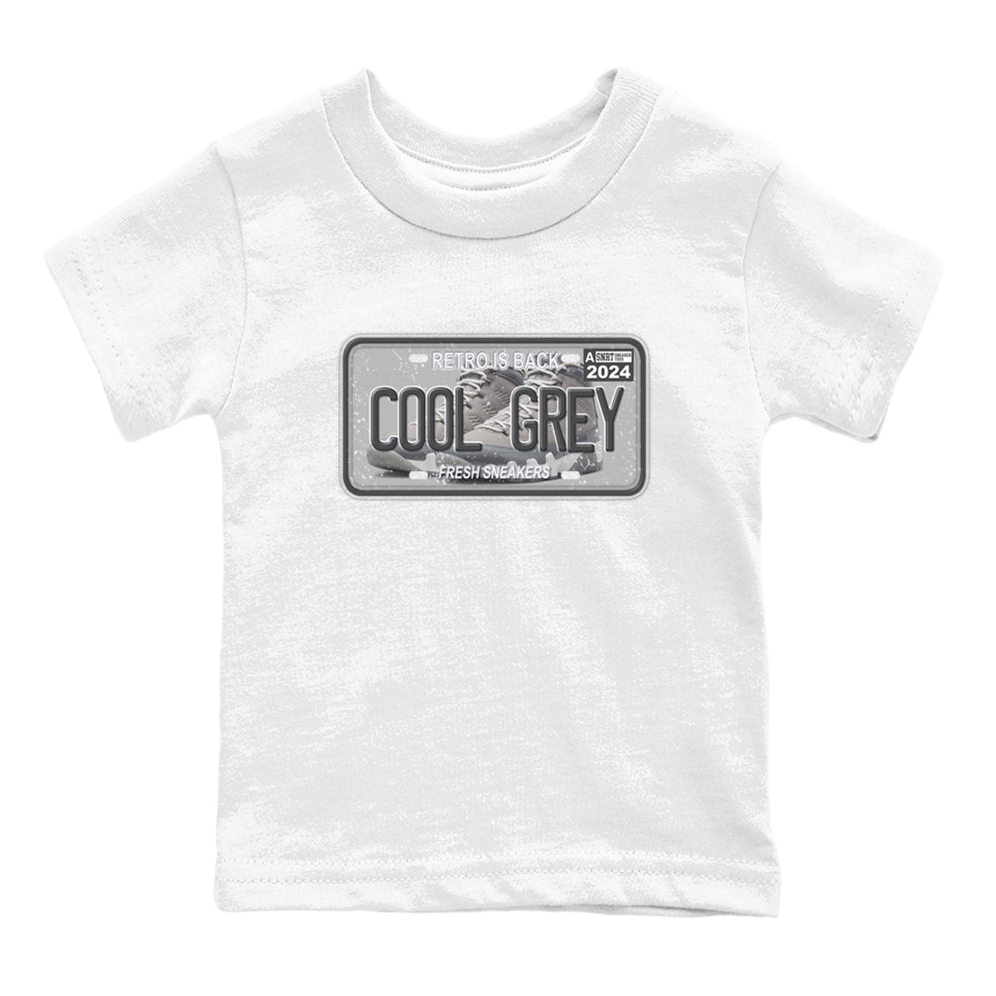 9s Cool Grey shirts to match jordans Sneaker Plate sneaker match tees Air Jordan 9 Retro Cool Grey match shoes to clothes SNRT Sneaker Tees Youth Baby White 2 tee