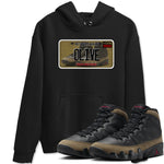 9s Olive shirts to match jordans Sneaker Plate sneaker match tees Air Jordan 9 Olive match shoes to clothes SNRT Sneaker Tees unisex cotton Black 1 shirts