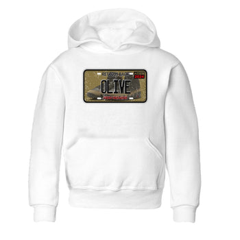 9s Olive shirts to match jordans Sneaker Plate sneaker match tees Air Jordan 9 Olive match shoes to clothes SNRT Sneaker Tees Youth Baby White 2 tee