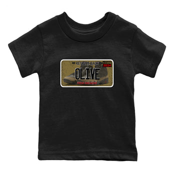9s Olive shirts to match jordans Sneaker Plate sneaker match tees Air Jordan 9 Olive match shoes to clothes SNRT Sneaker Tees Youth Baby Black 2 tee