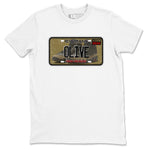 9s Olive shirts to match jordans Sneaker Plate sneaker match tees Air Jordan 9 Olive match shoes to clothes SNRT Sneaker Tees unisex cotton White 2 shirts