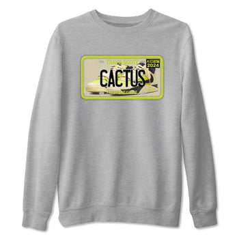Sneaker Plate sneaker match t-shirt styled to complete your fit with the Jordan Jumpman Jack Travis Scott Bright Cactus sneakers, shown in Heather Grey 2.