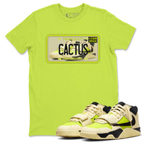 Sneaker Plate SNRT Sneaker Tees - Jordan Jumpman Jack Travis Scott Bright Cactus