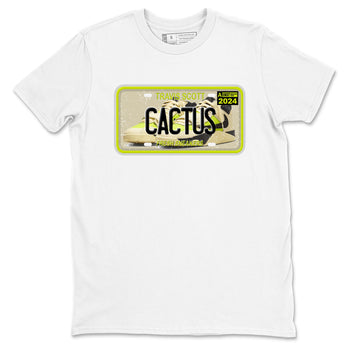 Sneaker Plate sneaker match t-shirt styled to complete your fit with the Jordan Jumpman Jack Travis Scott Bright Cactus sneakers, shown in White 2.