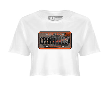 Yeezy 350 Carbon Beluga shirts to match jordans Sneaker Plate sneaker match tees Yeezy 350 Carbon Beluga match shoes to clothes SNRT Sneaker Tees unisex cotton White 2 crop tee