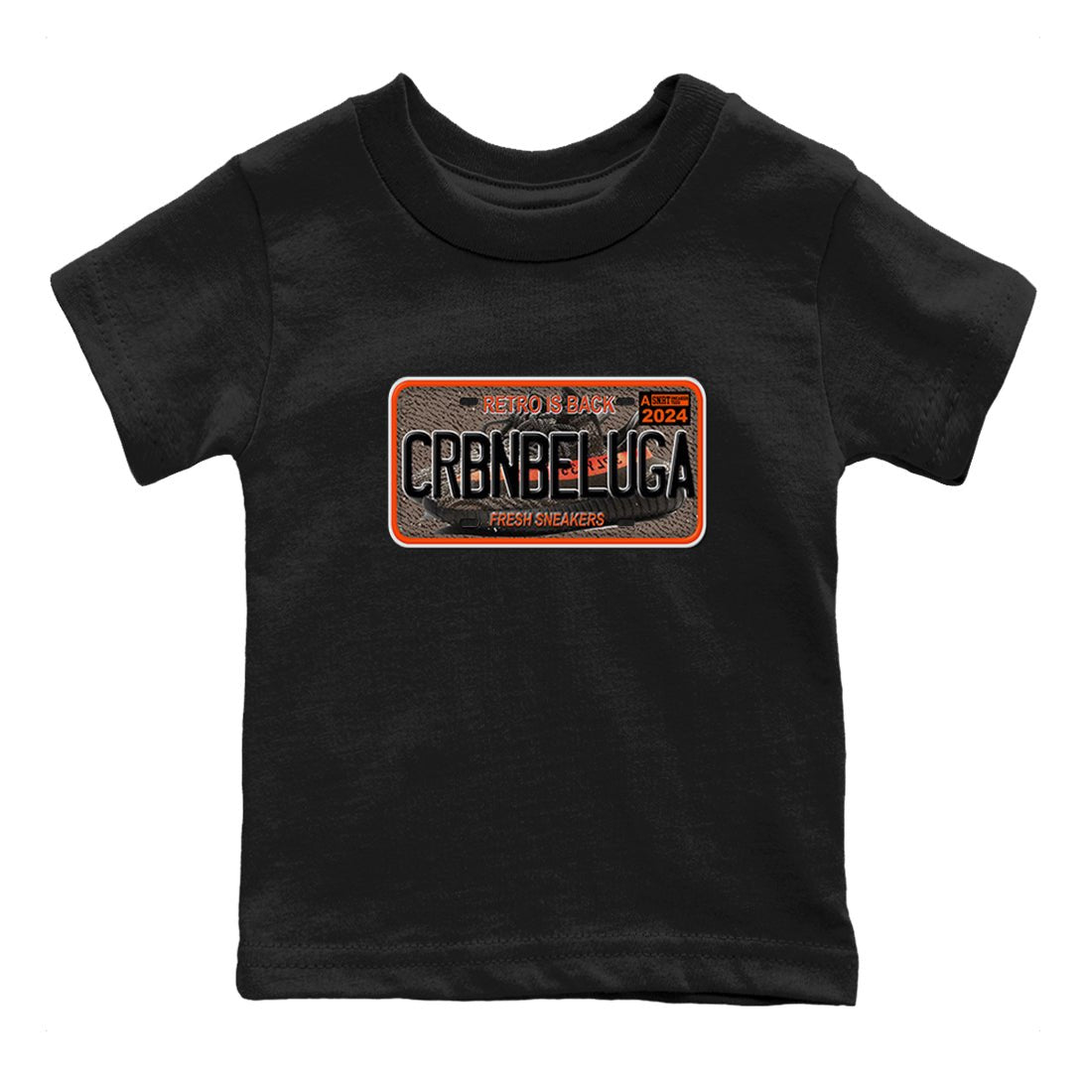 Yeezy 350 Carbon Beluga shirts to match jordans Sneaker Plate sneaker match tees Yeezy 350 Carbon Beluga match shoes to clothes SNRT Sneaker Tees Youth Baby Black 2 tee
