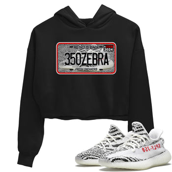 Yeezy 350 Zebra shirts to match jordans Sneaker Plate sneaker match tees Yeezy 350 Zebra match shoes to clothes SNRT Sneaker Tees unisex cotton Black 1 crop tee