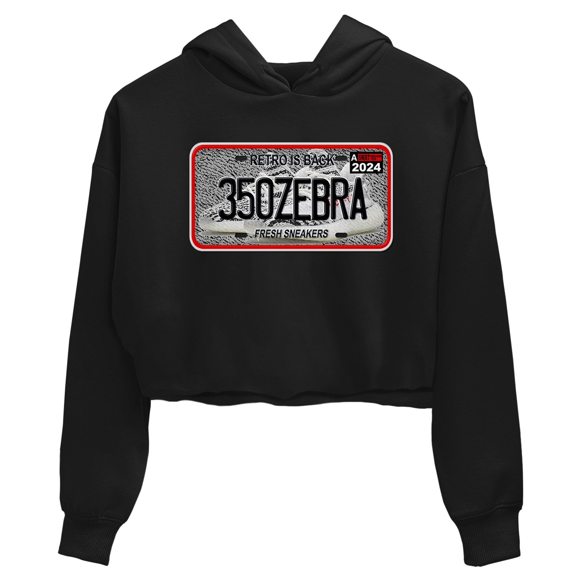 Yeezy 350 Zebra shirts to match jordans Sneaker Plate sneaker match tees Yeezy 350 Zebra match shoes to clothes SNRT Sneaker Tees unisex cotton Black 2 crop tee