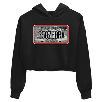 Yeezy 350 Zebra shirts to match jordans Sneaker Plate sneaker match tees Yeezy 350 Zebra match shoes to clothes SNRT Sneaker Tees unisex cotton Black 2 crop tee
