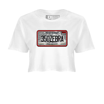 Yeezy 350 Zebra shirts to match jordans Sneaker Plate sneaker match tees Yeezy 350 Zebra match shoes to clothes SNRT Sneaker Tees unisex cotton White 2 crop tee