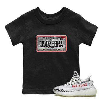 Yeezy 350 Zebra shirts to match jordans Sneaker Plate sneaker match tees Yeezy 350 Zebra match shoes to clothes SNRT Sneaker Tees Youth Baby Black 1 tee