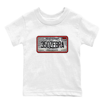 Yeezy 350 Zebra shirts to match jordans Sneaker Plate sneaker match tees Yeezy 350 Zebra match shoes to clothes SNRT Sneaker Tees Youth Baby White 2 tee