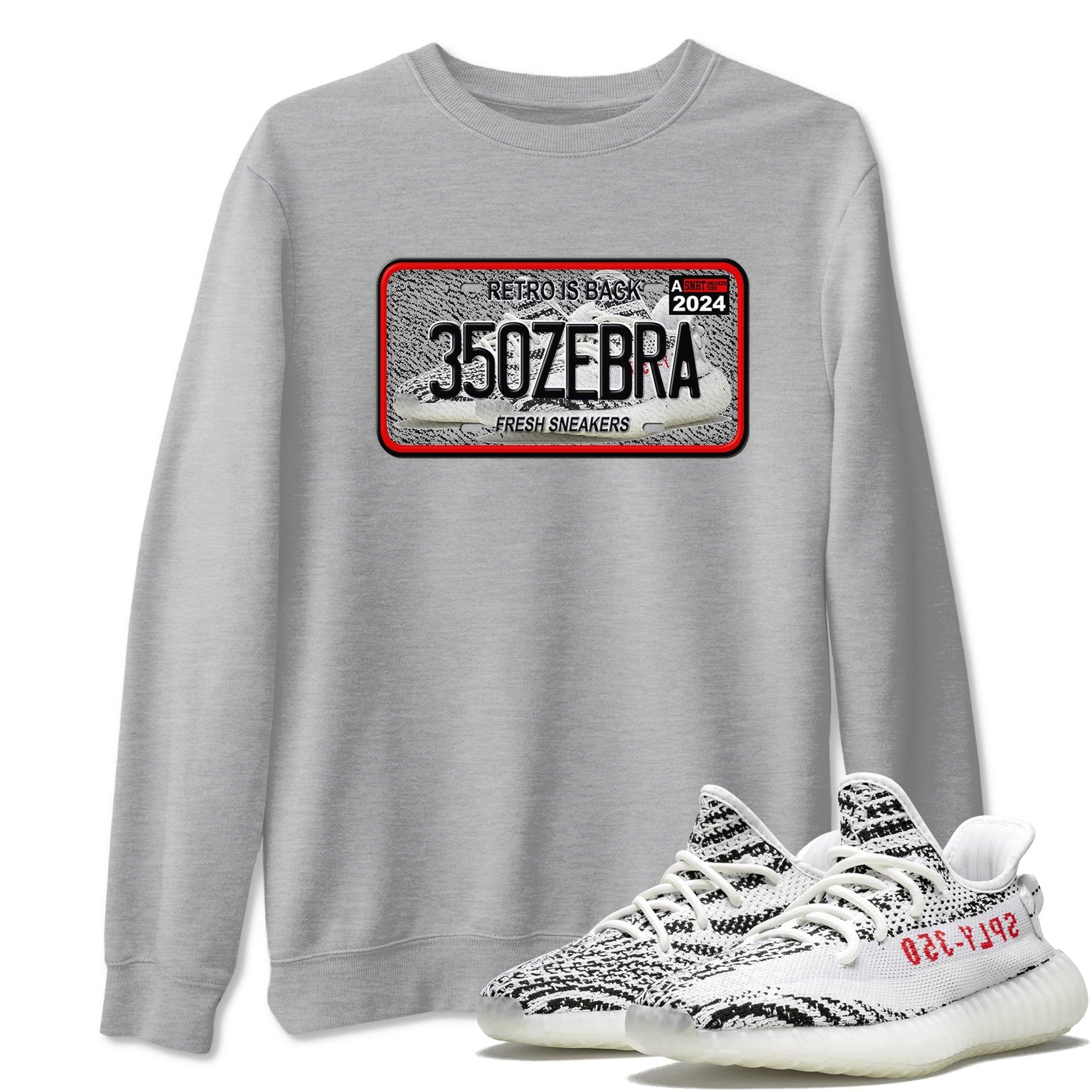 Yeezy 350 Zebra shirts to match jordans Sneaker Plate sneaker match tees Yeezy 350 Zebra match shoes to clothes SNRT Sneaker Tees unisex cotton Heather Grey 1 shirts