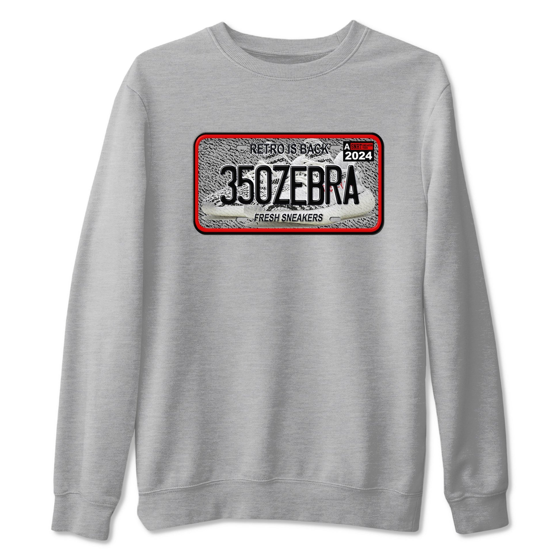 Yeezy 350 Zebra shirts to match jordans Sneaker Plate sneaker match tees Yeezy 350 Zebra match shoes to clothes SNRT Sneaker Tees unisex cotton Heather Grey 2 shirts