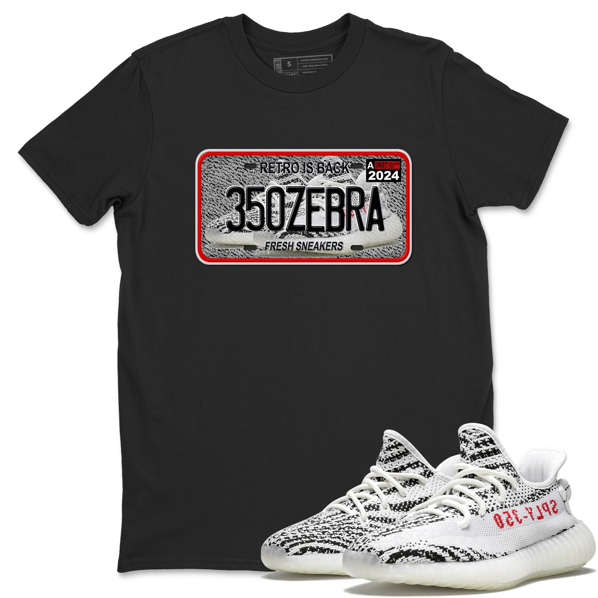 Yeezy 350 Zebra shirts to match jordans Sneaker Plate sneaker match tees Yeezy 350 Zebra match shoes to clothes SNRT Sneaker Tees unisex cotton Black 1 shirts