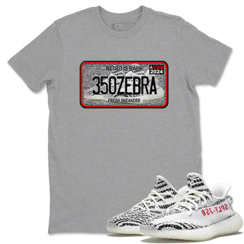 Yeezy 350 Zebra shirts to match jordans Sneaker Plate sneaker match tees Yeezy 350 Zebra match shoes to clothes SNRT Sneaker Tees unisex cotton Heather Grey 1 shirts