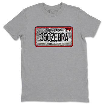 Yeezy 350 Zebra shirts to match jordans Sneaker Plate sneaker match tees Yeezy 350 Zebra match shoes to clothes SNRT Sneaker Tees unisex cotton Heather Grey 2 shirts