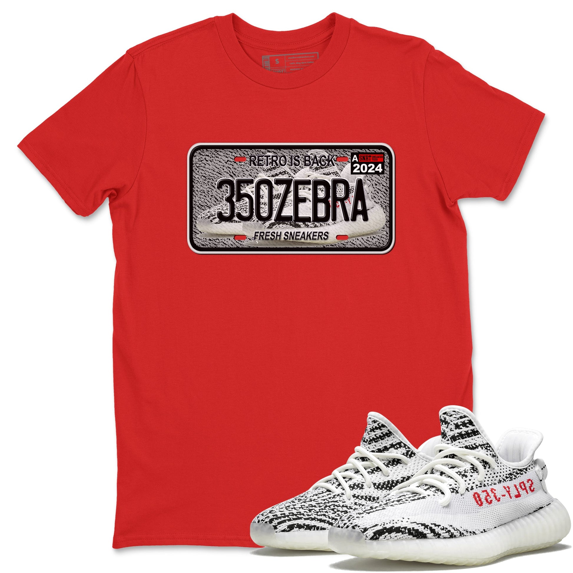 Yeezy 350 Zebra shirts to match jordans Sneaker Plate sneaker match tees Yeezy 350 Zebra match shoes to clothes SNRT Sneaker Tees unisex cotton Red 1 shirts