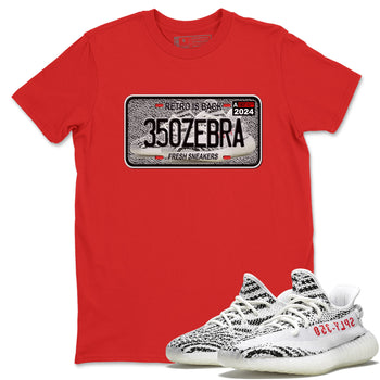 Yeezy 350 Zebra shirts to match jordans Sneaker Plate sneaker match tees Yeezy 350 Zebra match shoes to clothes SNRT Sneaker Tees unisex cotton Red 1 shirts