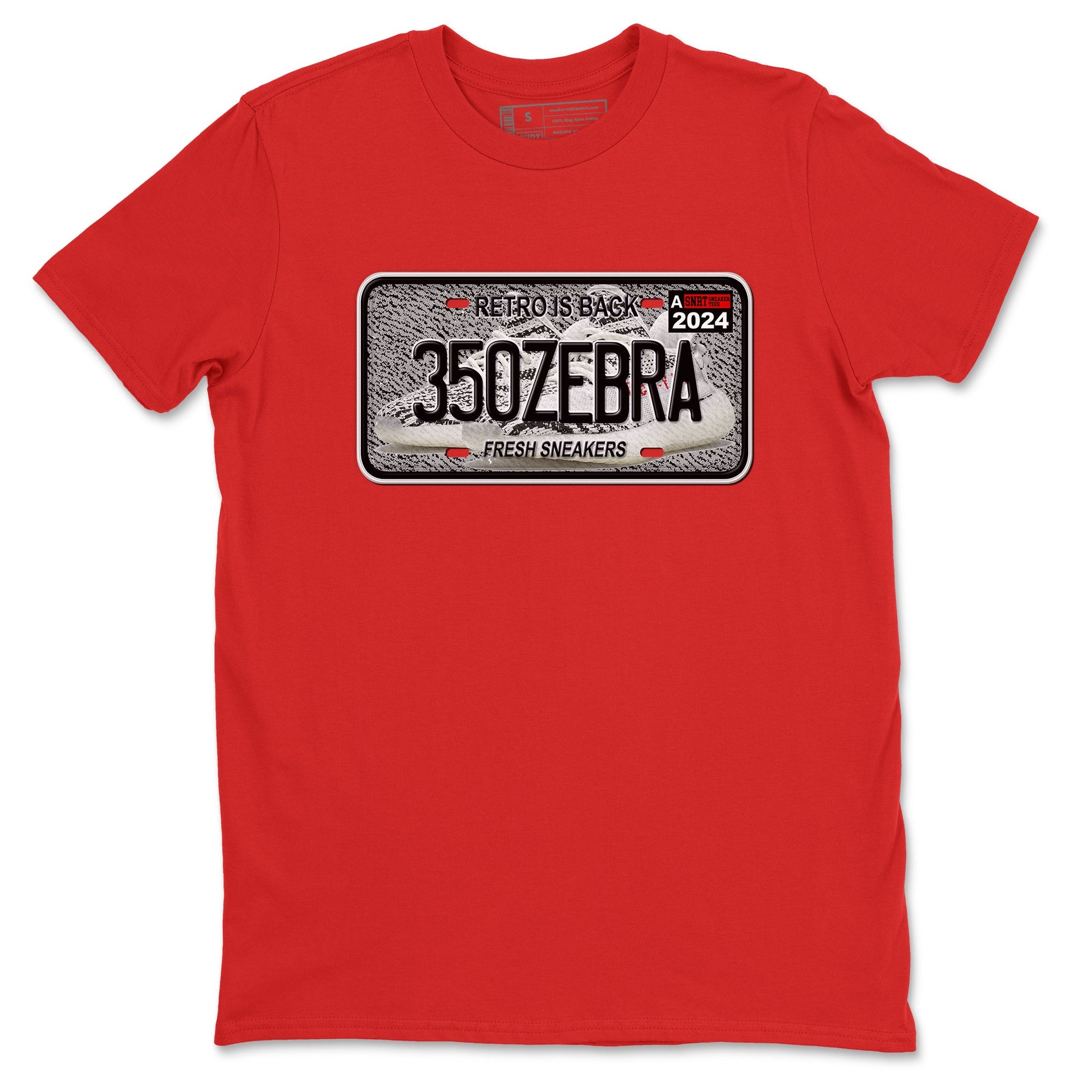 Yeezy 350 Zebra shirts to match jordans Sneaker Plate sneaker match tees Yeezy 350 Zebra match shoes to clothes SNRT Sneaker Tees unisex cotton Red 2 shirts