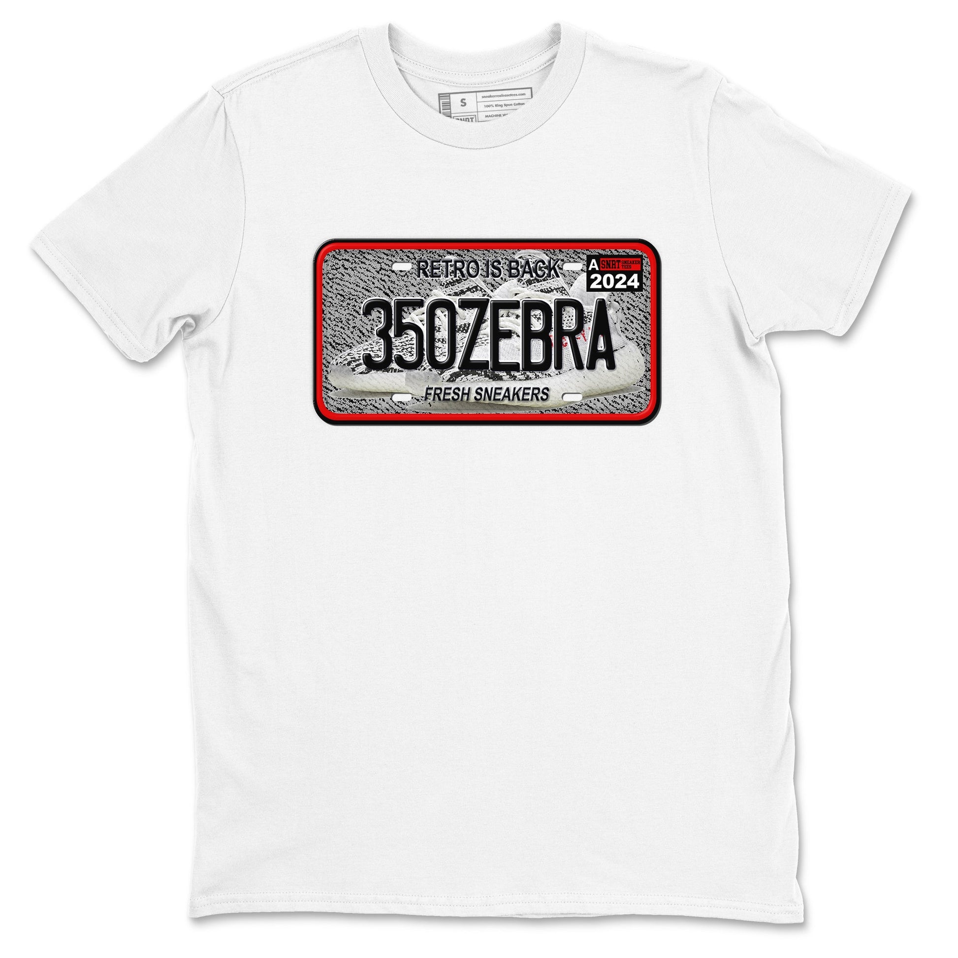 Yeezy 350 Zebra shirts to match jordans Sneaker Plate sneaker match tees Yeezy 350 Zebra match shoes to clothes SNRT Sneaker Tees unisex cotton White 2 shirts