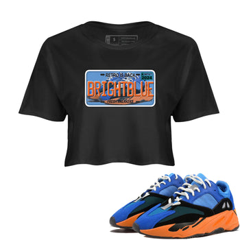 Yeezy 700 Bright Blue shirts to match jordans Sneaker Plate sneaker match tees Yeezy 700 Bright Blue match shoes to clothes SNRT Sneaker Tees unisex cotton Black 1 crop tee
