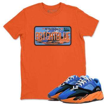 Yeezy 700 Bright Blue shirts to match jordans Sneaker Plate sneaker match tees Yeezy 700 Bright Blue match shoes to clothes SNRT Sneaker Tees unisex cotton Orange 1 shirts