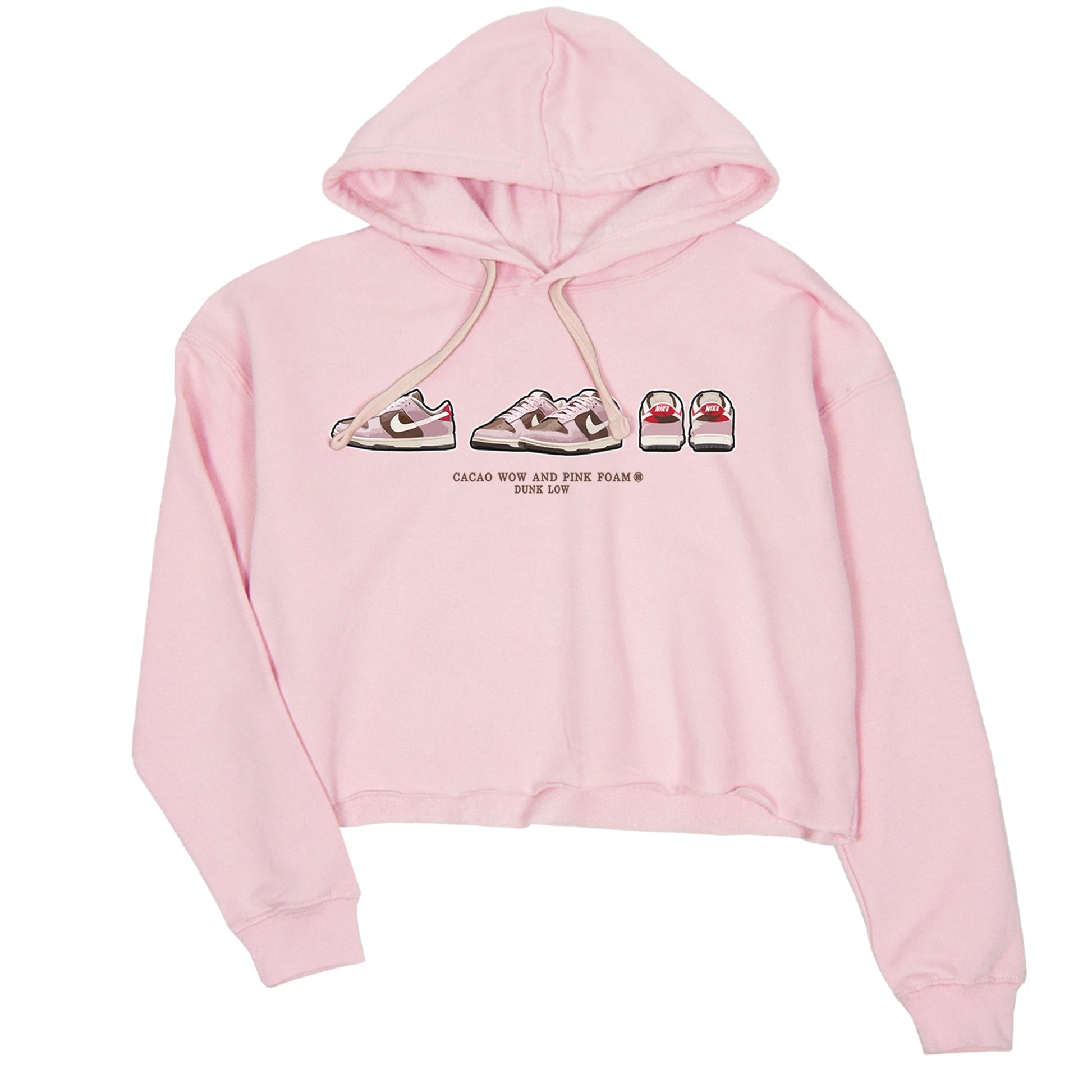 Dunk Cacao Wow And Pink Foam shirts to match jordans Sneaker Prelude sneaker match tees Dunk Cacao Wow And Pink Foam SNRT Sneaker Tees streetwear brand Pink 2 crop tee