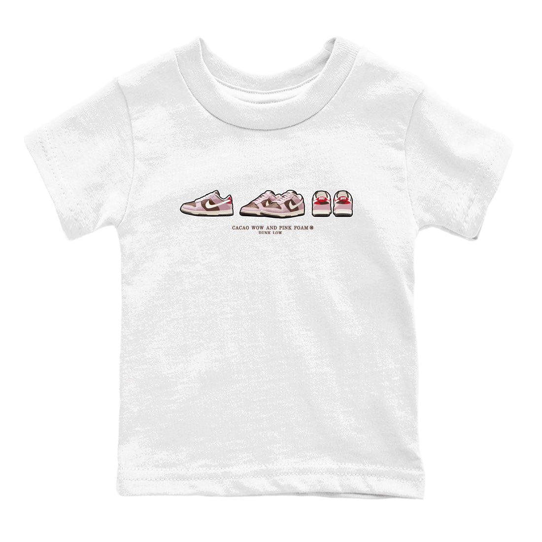 Dunk Cacao Wow And Pink Foam shirts to match jordans Sneaker Prelude sneaker match tees Dunk Cacao Wow And Pink Foam SNRT Sneaker Tees streetwear brand Baby and Youth White 2 cotton tee