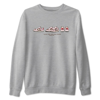 Dunk Cacao Wow And Pink Foam shirts to match jordans Sneaker Prelude sneaker match tees Dunk Cacao Wow And Pink Foam SNRT Sneaker Tees streetwear brand Heather Grey 2 unisex cotton tee