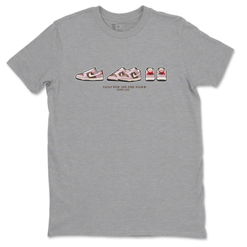 Dunk Cacao Wow And Pink Foam shirts to match jordans Sneaker Prelude sneaker match tees Dunk Cacao Wow And Pink Foam SNRT Sneaker Tees streetwear brand Heather Grey 2 unisex cotton tee
