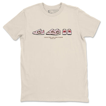 Dunk Cacao Wow And Pink Foam shirts to match jordans Sneaker Prelude sneaker match tees Dunk Cacao Wow And Pink Foam SNRT Sneaker Tees streetwear brand Natural 2 unisex cotton tee