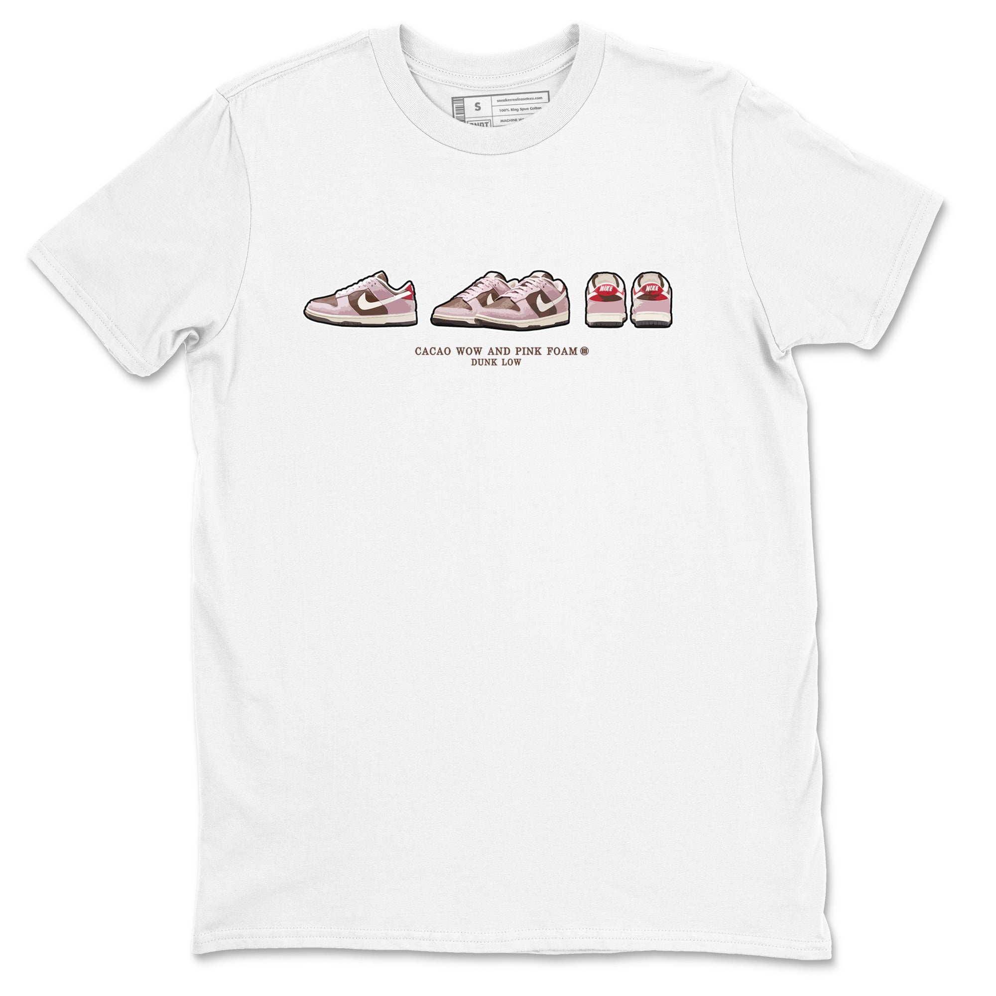 Dunk Cacao Wow And Pink Foam shirts to match jordans Sneaker Prelude sneaker match tees Dunk Cacao Wow And Pink Foam SNRT Sneaker Tees streetwear brand White 2 unisex cotton tee
