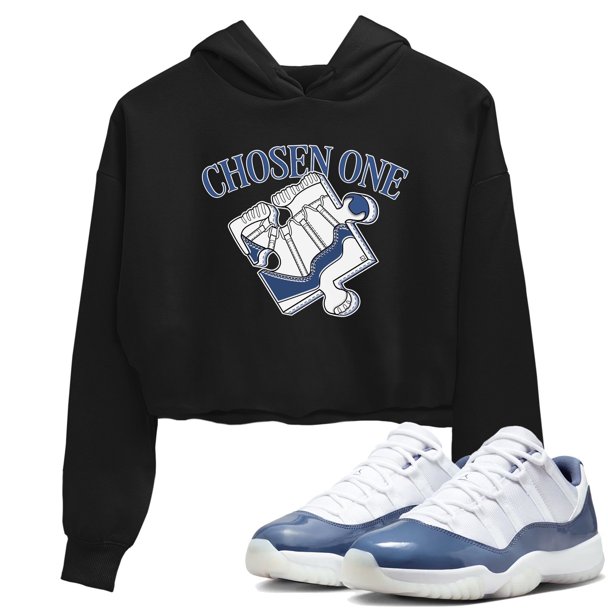 11s Diffused Blue Shirts To Match Jordans Sneaker Puzzle sneaker match tees Air Jordan 11 Diffused Blue Tee SNRT Sneaker Release Tees unisex cotton Black 1 Crop Shirts