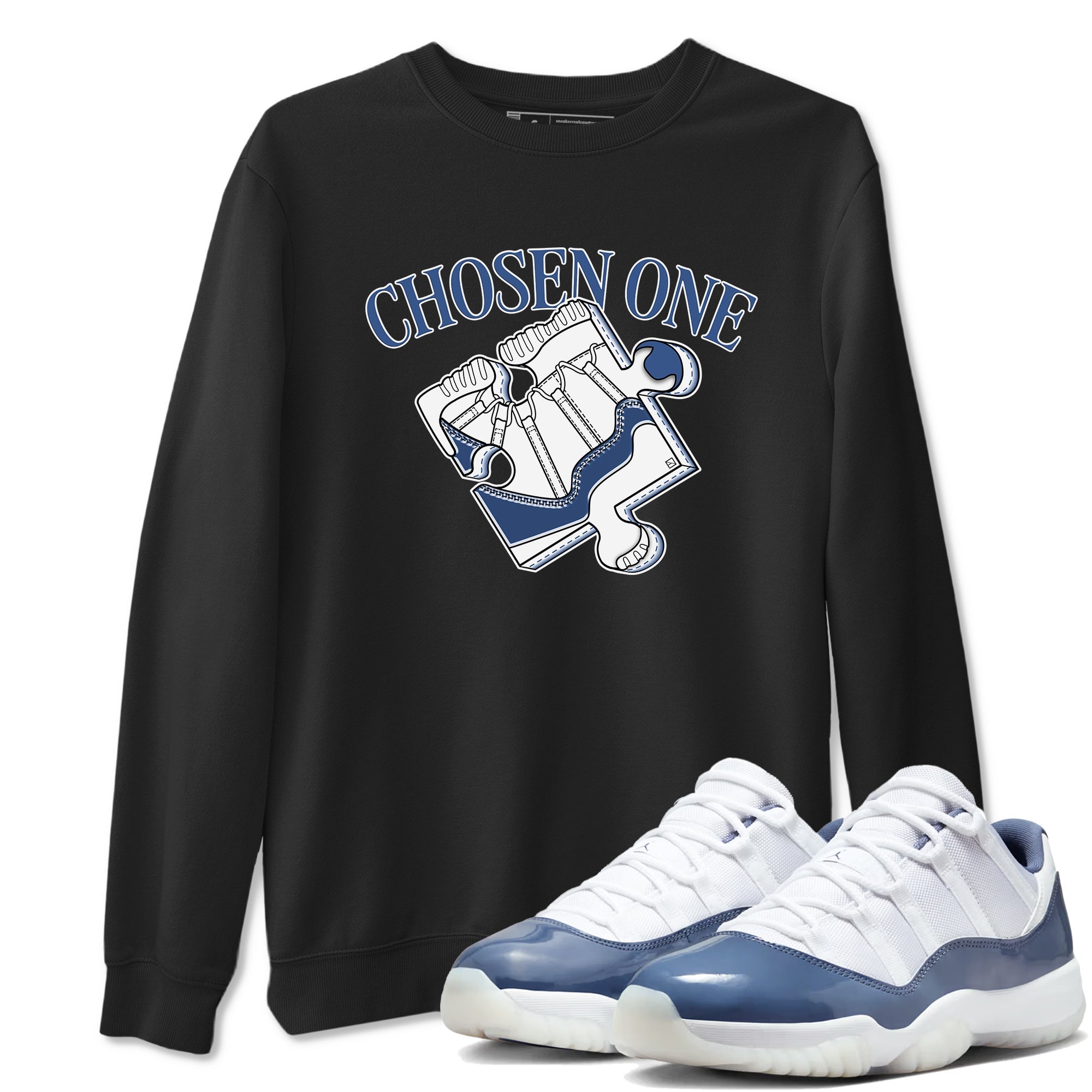 11s Diffused Blue Shirts To Match Jordans Sneaker Puzzle sneaker match tees Air Jordan 11 Diffused Blue Tee SNRT Sneaker Release Tees unisex cotton Black 1 crew neck shirts