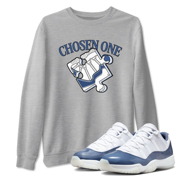 11s Diffused Blue Shirts To Match Jordans Sneaker Puzzle sneaker match tees Air Jordan 11 Diffused Blue Tee SNRT Sneaker Release Tees unisex cotton Heather Grey 1 crew neck shirts