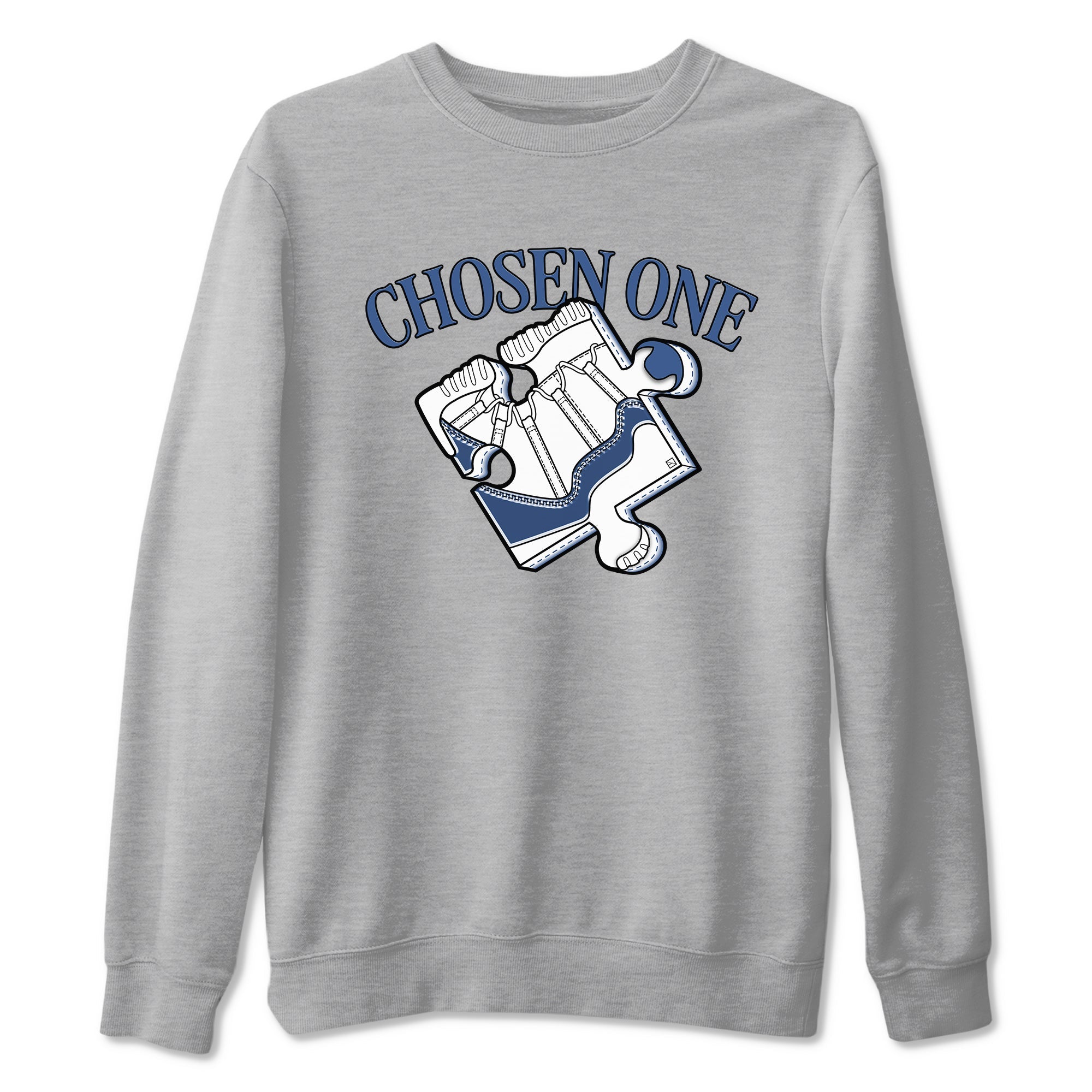 11s Diffused Blue Shirts To Match Jordans Sneaker Puzzle sneaker match tees Air Jordan 11 Diffused Blue Tee SNRT Sneaker Release Tees unisex cotton Heather Grey 2 crew neck shirts