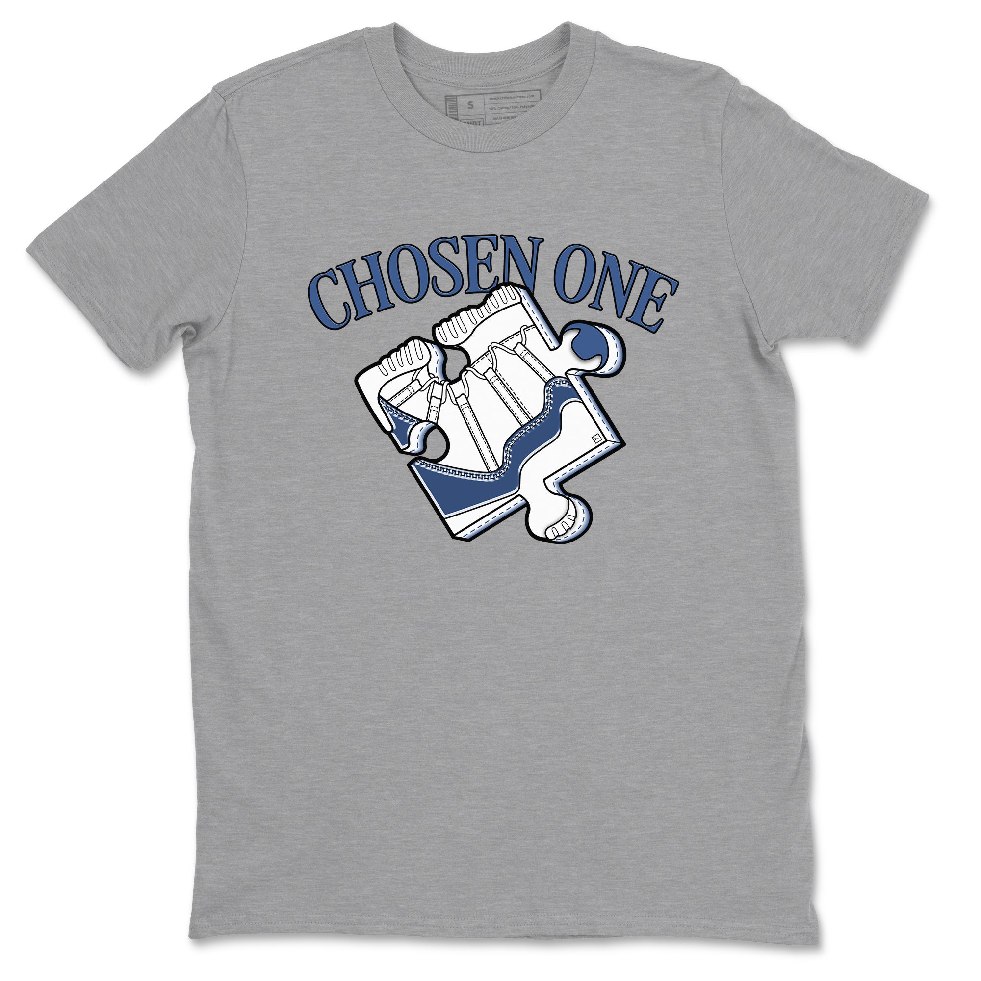 11s Diffused Blue Shirts To Match Jordans Sneaker Puzzle sneaker match tees Air Jordan 11 Diffused Blue Tee SNRT Sneaker Release Tees unisex cotton Heather Grey 2 crew neck shirts