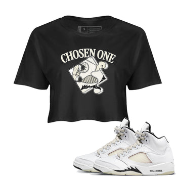 5s Sail shirt to match jordans Sneaker Puzzle sneaker tees Air Jordan 5 Sail SNRT Sneaker Release Tees Black 1 crop length shirt