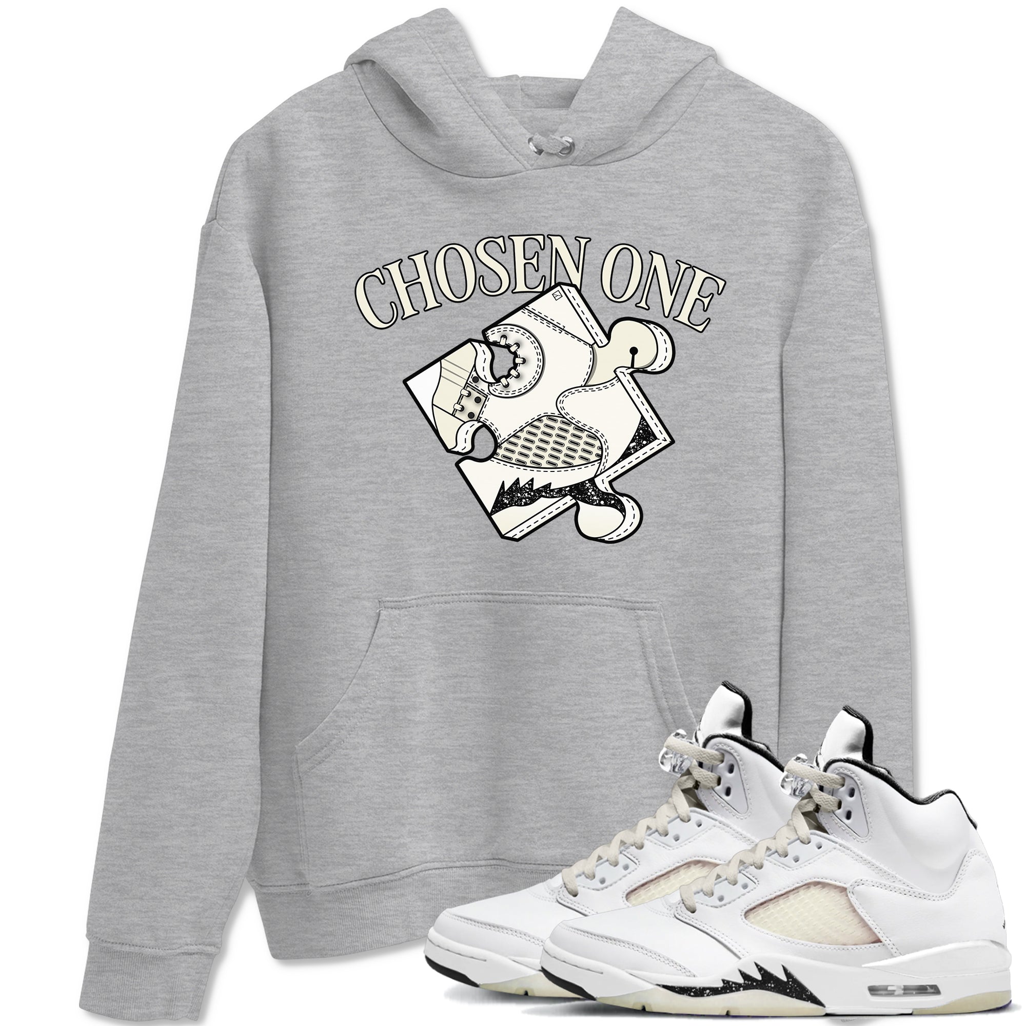 5s Sail shirt to match jordans Sneaker Puzzle sneaker tees Air Jordan 5 Sail SNRT Sneaker Release Tees unisex cotton Heather Grey 1 crew neck shirt