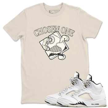 5s Sail shirt to match jordans Sneaker Puzzle sneaker tees Air Jordan 5 Sail SNRT Sneaker Release Tees unisex cotton Natural 1 crew neck shirt