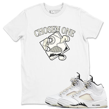 5s Sail shirt to match jordans Sneaker Puzzle sneaker tees Air Jordan 5 Sail SNRT Sneaker Release Tees unisex cotton White 1 crew neck shirt