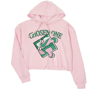 Dunk Medium Soft Pink Malachite shirt to match jordans Sneaker Puzzle sneaker tees Dunk Medium Soft Pink Malachite SNRT Sneaker Release Tees Pink 2 crop length shirt