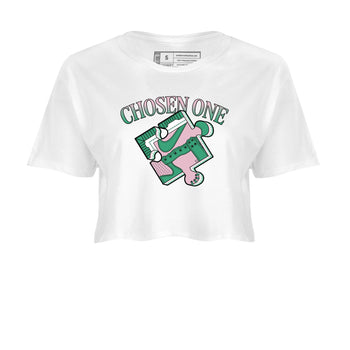 Dunk Medium Soft Pink Malachite shirt to match jordans Sneaker Puzzle sneaker tees Dunk Medium Soft Pink Malachite SNRT Sneaker Release Tees White 2 crop length shirt