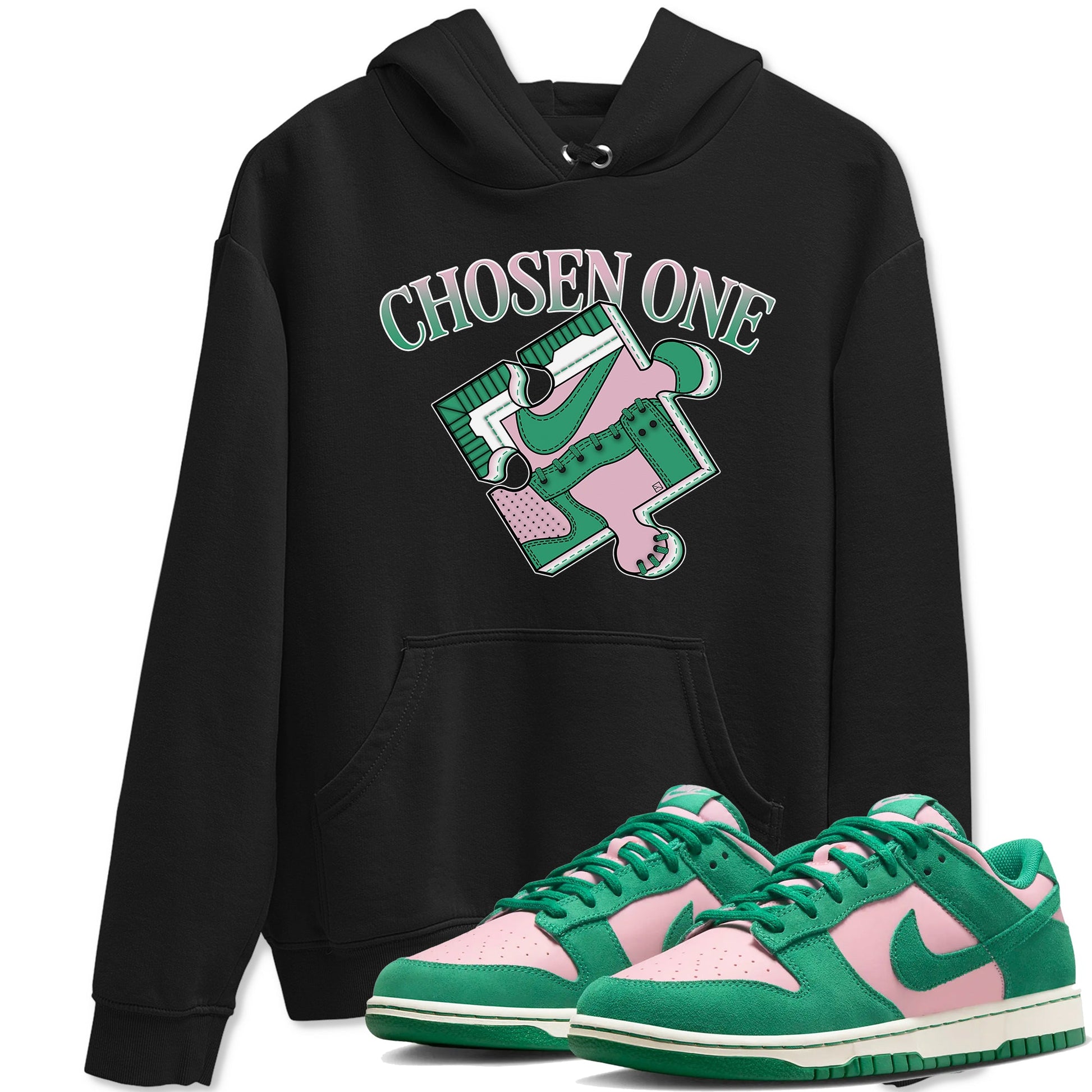 Dunk Medium Soft Pink Malachite shirt to match jordans Sneaker Puzzle sneaker tees Dunk Medium Soft Pink Malachite SNRT Sneaker Release Tees unisex cotton Black 1 crew neck shirt